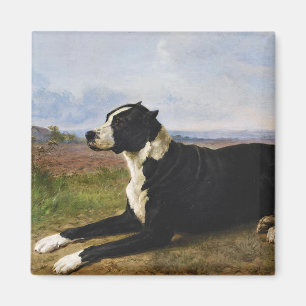 Portrait of a Mastiff Labrador Dog (Rosa Bonheur) Magnet