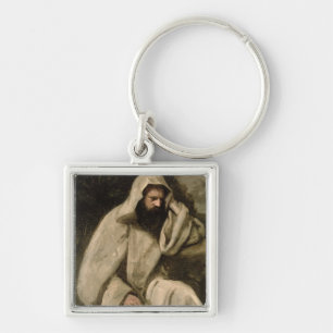 Portrait of a Monk, c.1840-45 (oil on canvas) Keychain
