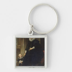 Portrait of a Nobleman and his Child Keychain