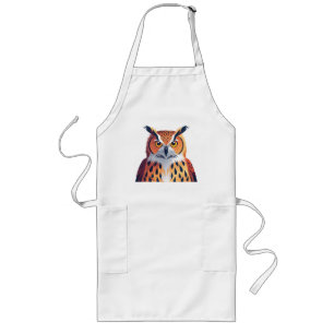 Portrait of a owl with big eyes long apron