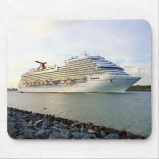 Portrait of a Passing Cruise Ship Mouse Pad