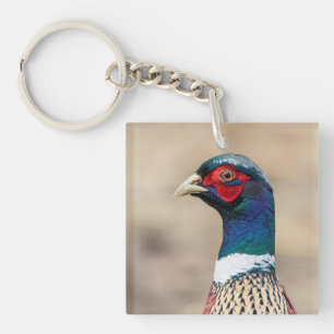 Portrait of a pheasant keychain
