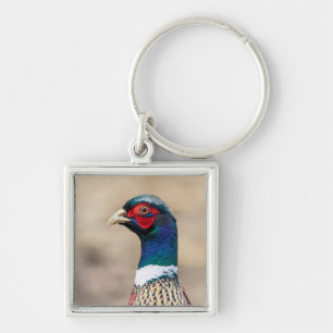 Portrait of a pheasant keychain