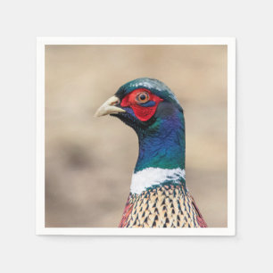 Portrait of a pheasant napkin