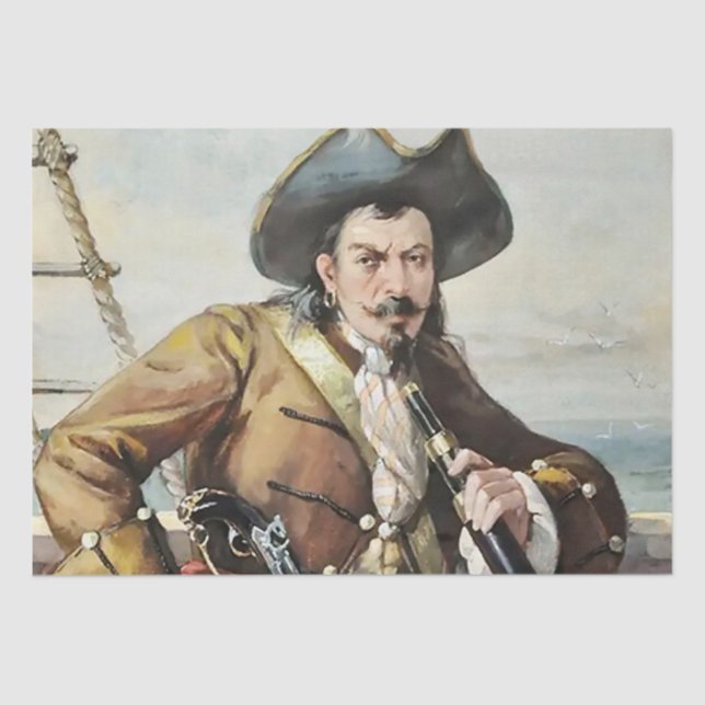 “Portrait of a Pirate” by Unknown Artist Tissue Paper (Front)
