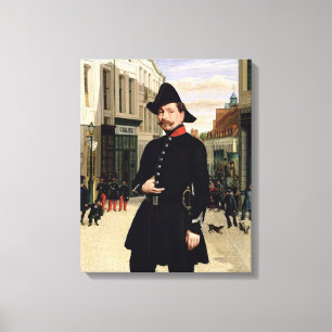 Portrait of a Police Officer in Douai in 1848 Canvas Print