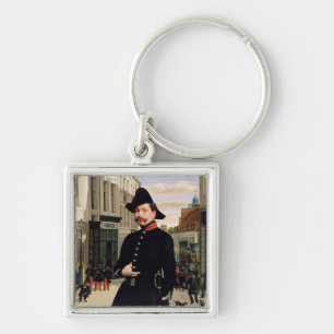 Portrait of a Police Officer in Douai in 1848 Keychain