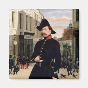 Portrait of a Police Officer in Douai in 1848 Magnet