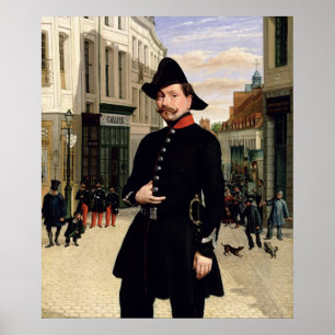 Portrait of a Police Officer in Douai in 1848 Poster