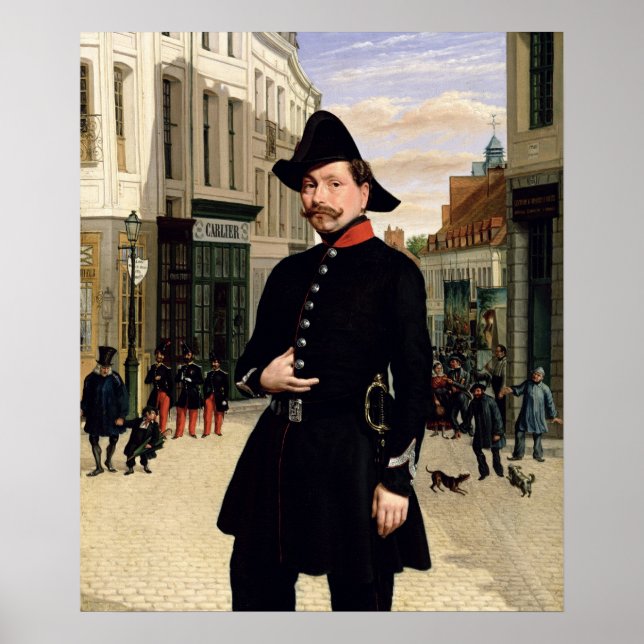 Portrait of a Police Officer in Douai in 1848 Poster (Front)