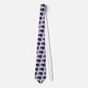 Portrait of a Raven Corvid-lovers Art Design Tie