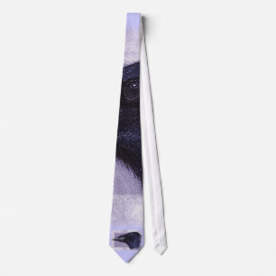 Portrait of a Raven Corvid-lovers Art Design Tie