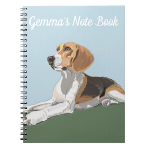 Portrait of a Reclining Beagle Notebook
