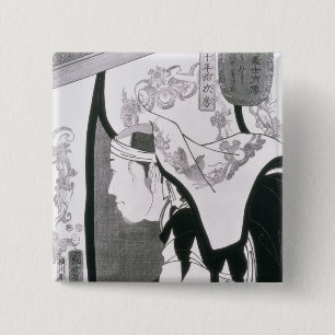 Portrait of a Ronin, from 'Seichin Gushi Shozo' 2 Inch Square Button