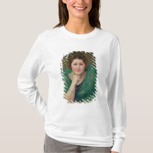 Portrait of a Russian Woman with a Green Scarf T-Shirt