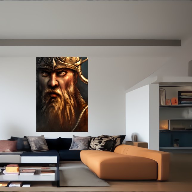 Portrait of a Scandinavian viking | AI Art  Poster (Creator Uploaded)