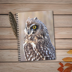 Portrait of a Short-Eared Owl Notebook