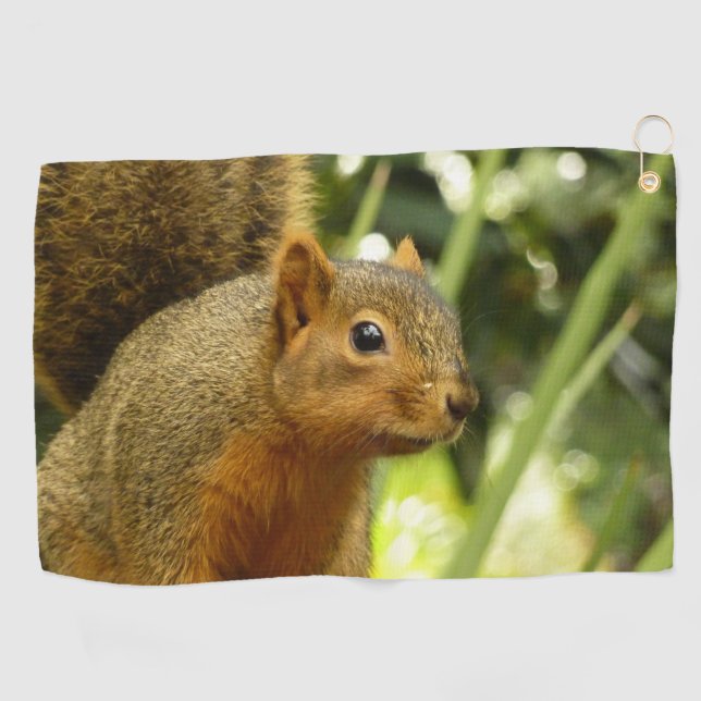 Portrait of a Squirrel Nature Animal Photography Golf Towel (Horizontal)