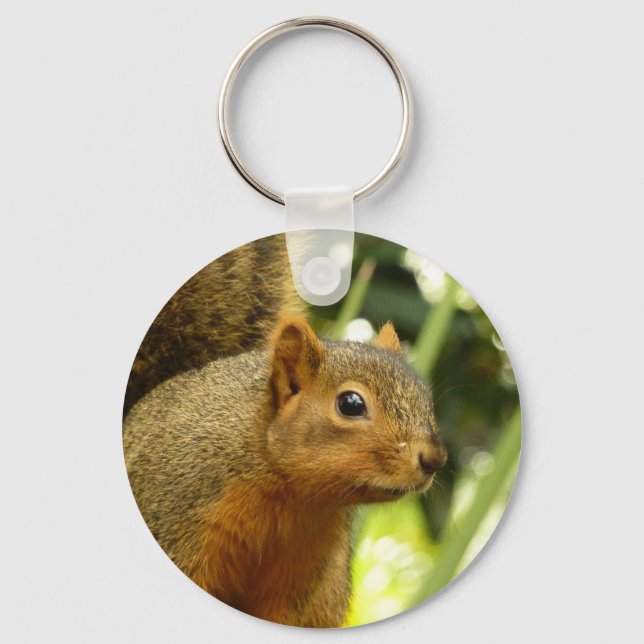 Portrait of a Squirrel Nature Animal Photography Keychain (Front)