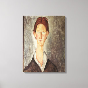 Portrait of a Student, c.1918-19 Canvas Print