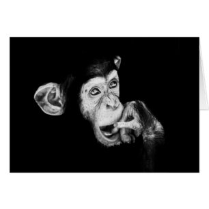 Portrait of a thinker Chimpanzee