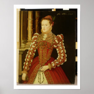Portrait of a Woman, 1567 (oil on panel) Poster
