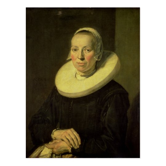 Portrait of a woman, 1644 postcard