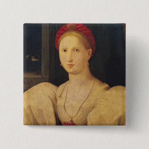 Portrait of a Woman 2 Inch Square Button