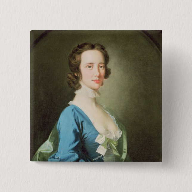 Portrait of a Woman 2 Inch Square Button (Front)