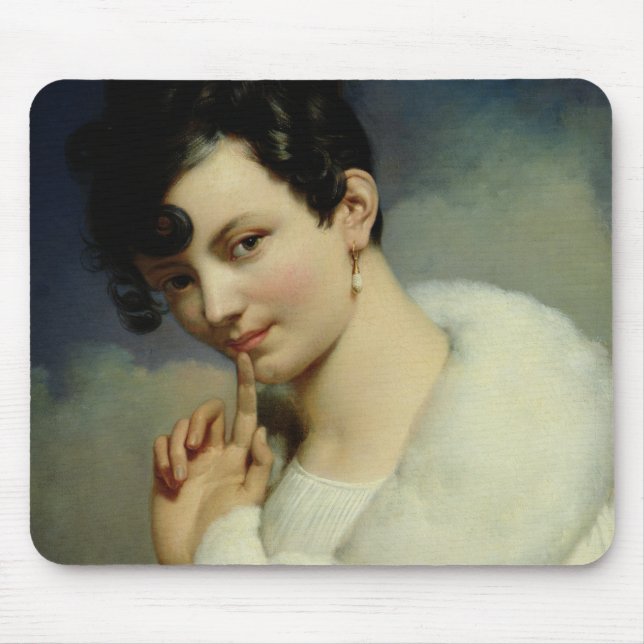 Portrait of a Woman 3 Mouse Pad (Front)