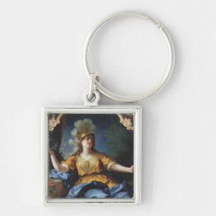 Portrait of a Woman as Minerva, 1730 Keychain