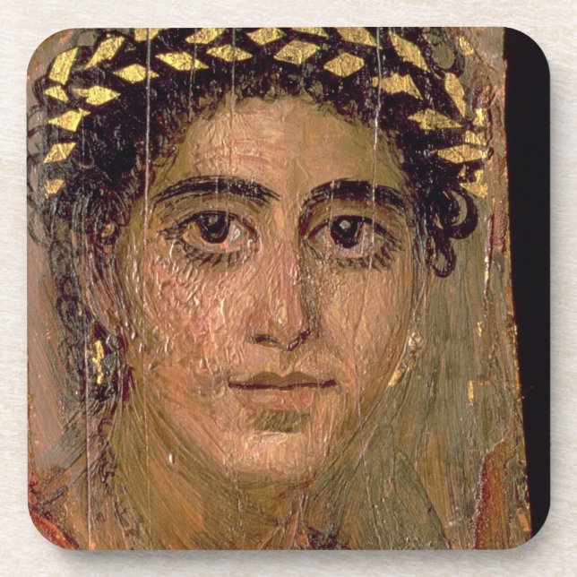 Portrait of a Woman, from Fayum, Romano-Egyptian, Coaster (Front)