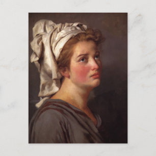 Portrait of a Woman in a Turban by Jacques David Postcard