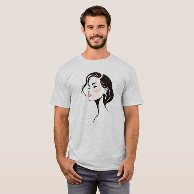 Portrait of a woman in comic style. T-Shirt (Front Full)