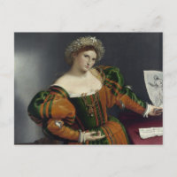 Portrait of a Woman Inspired by Lucretia Postcard