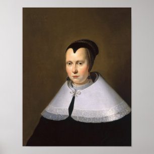 Portrait of a Woman (oil on panel Poster
