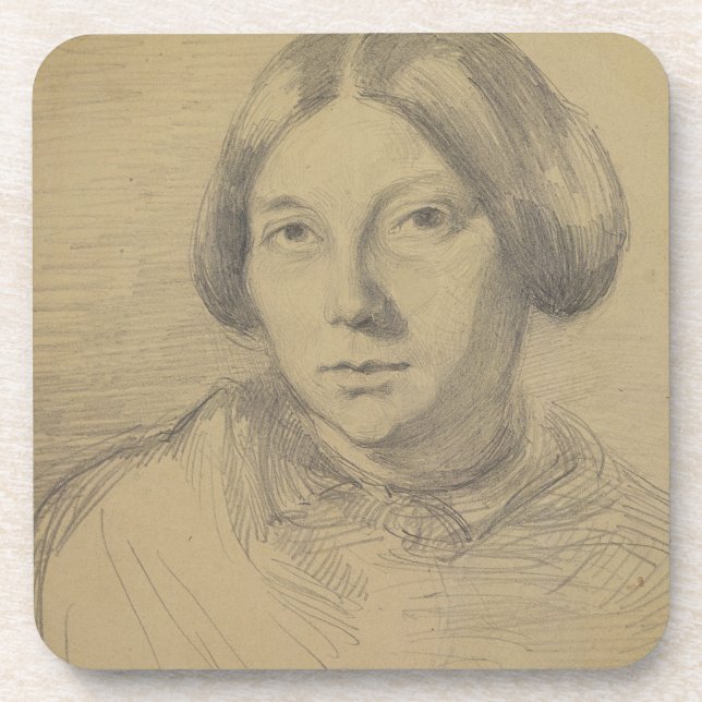 Portrait of a woman, possibly George Sand (1804-76 Coaster (Front)