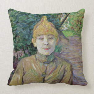 Portrait of a woman, possibly the French dancer Lo Throw Pillow