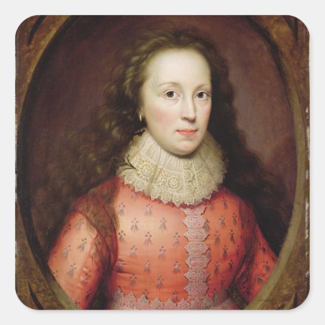 Portrait of a Woman, traditionally identified as t Square Sticker (Front)
