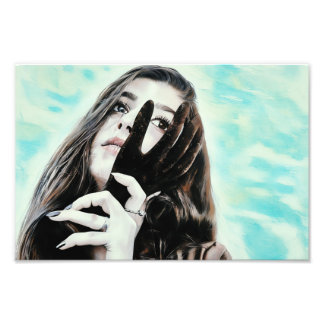 Portrait of a Woman With Artistic Glove on  Photo Print