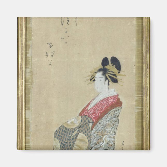 Portrait of a young courtesan magnet (Front)