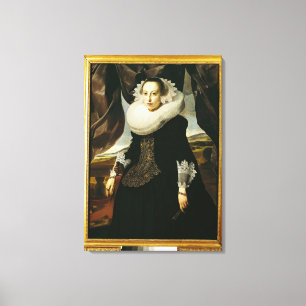 Portrait of a Young Dutch Woman Canvas Print