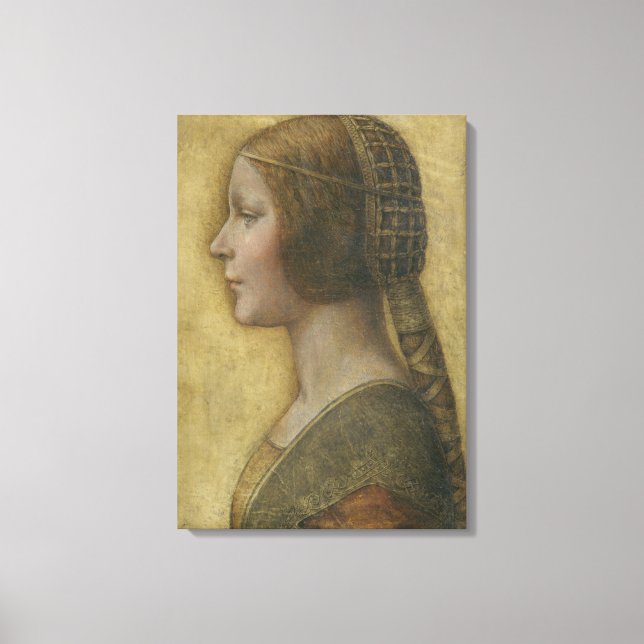 Portrait of a Young Fiancee by Leonardo da Vinci Canvas Print (Front)