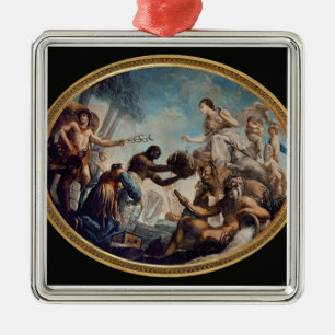 Portrait of a young Gentleman (oil on canvas) Metal Ornament