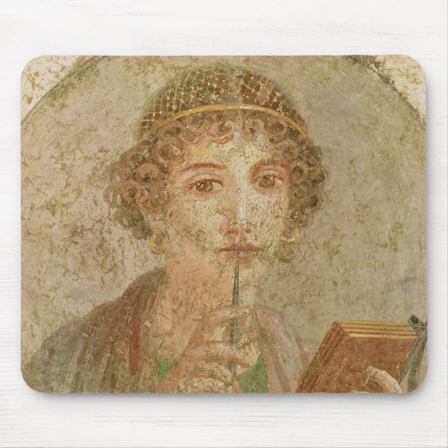 Portrait of a young girl mouse pad (Front)
