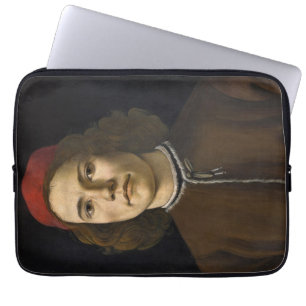 Portrait of a Young Man (by Sandro Botticelli) Laptop Sleeve