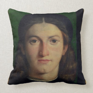 Portrait of a Young Man, c.1505 (oil on panel) Throw Pillow