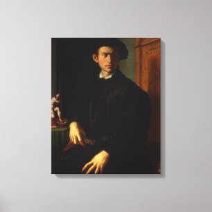 Portrait of a young man, c.1532-40 (oil on panel) canvas print
