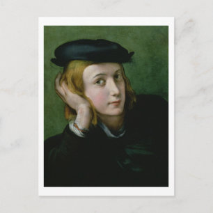 Portrait of a Young Man (oil on panel) Postcard