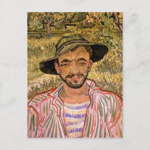 Portrait of a Young Peasant, Van Gogh Fine Art Postcard